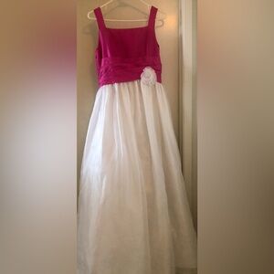 Dress size 16 misses white and pink